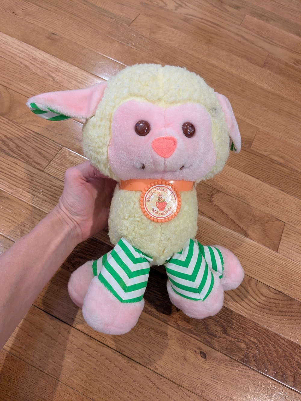 Melonie Belle Plush Lamb Strawberry Shortcake Peach Blush Pet Vintage